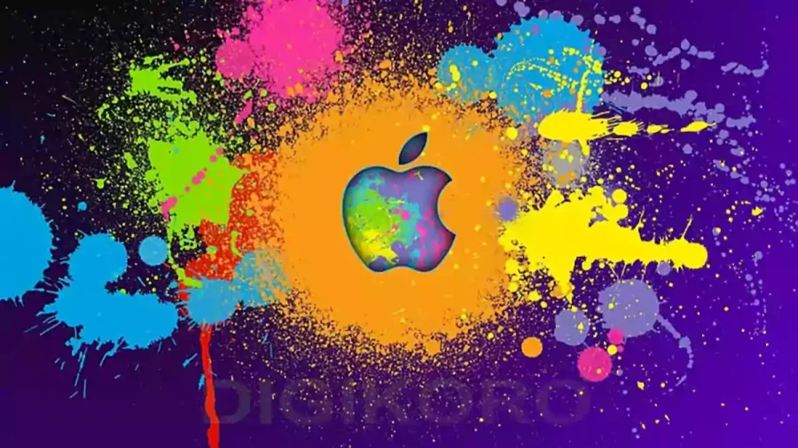 لوگوی خفن گوشی اپل در میان رنگ ها
