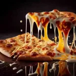 پیتزا و غذا با پنیر کش دار