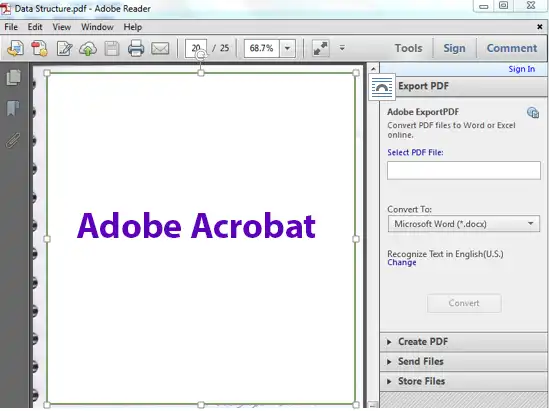 تبدیل pdf به word با برنامه Adobe Acrobat